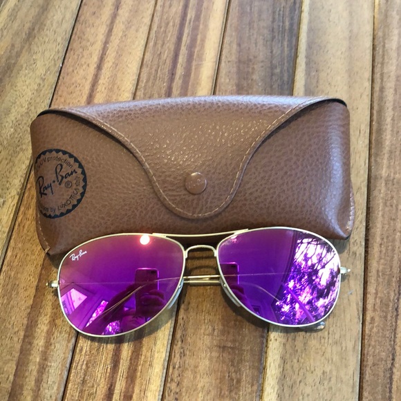 Ray-Ban Accessories - Ray Ban Cockpit Magenta Flash Sunglasses